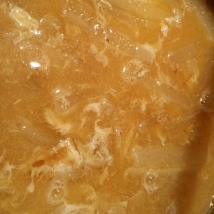 甘〜い☆大根と玉ねぎと卵の麹味噌汁